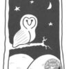 Night Owl Black White Card