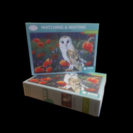 Barn owl jigsaw puzzle poppy field