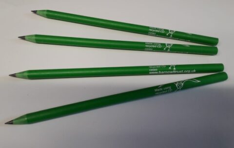 Green recycled pencils